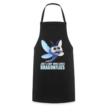 Dragonflies Dragonfly - Cooking Apron - black - Front - AI Model Male 185 dark (185cm)