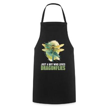 Dragonflies Dragonfly - Cooking Apron - black - Front - AI Model Male 185 dark (185cm)