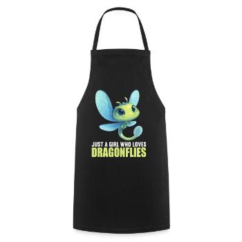 Dragonflies Dragonfly - Cooking Apron - black - Front - AI Model Male 185 dark (185cm)