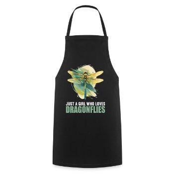 Dragonflies Dragonfly - Cooking Apron - black - Front - AI Model Male 185 dark (185cm)