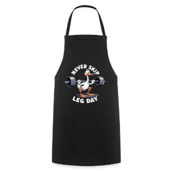 Leg Day Gans Beintraining witzig Gym Geschenk - Kochschürze - Schwarz - Vorne - AI Model Male 185 dark (185cm)