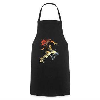Vintage B-Girl - Kochschürze - Schwarz - Vorne - AI Model Male 185 dark (185cm)