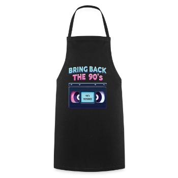 Ramenez la boombox rétro des années 90 - Tablier de cuisine - noir - Devant - AI Model Male 185 dark (185cm)