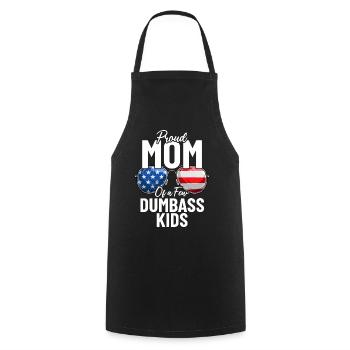 Stolze Mutter Von Ein Paar Dummen Kindern Patriotische Mutter - Kochschürze - Schwarz - Vorne - AI Model Male 185 dark (185cm)