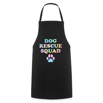 Dog Rescue Squad Dog Tie Dye Animal Activist - Tablier de cuisine - noir - Devant - AI Model Male 185 dark (185cm)