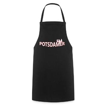 POTSDAMER - Kochschürze - Schwarz - Vorne - AI Model Male 185 dark (185cm)