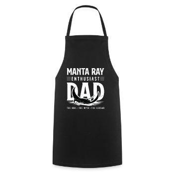 Manta Ray Enthusiast Dad The Idol The Scuba Diver - Cooking Apron - black - Front - AI Model Male 185 dark (185cm)