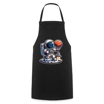 Astronaute de basket-ball - Tablier de cuisine - noir - Devant - AI Model Male 185 dark (185cm)