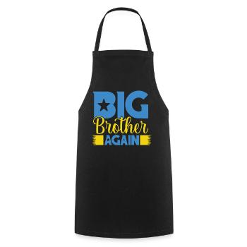 BIG BROTHER AGAIN again big brother - Cooking Apron - black - Front - AI Model Male 185 dark (185cm)