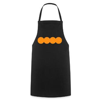 Simple Circle - Cooking Apron - black - Front - AI Model Male 185 dark (185cm)