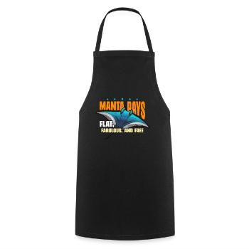 Manta Rays Flat Fabulous And Free Marine Biology - Cooking Apron - black - Front - AI Model Male 185 dark (185cm)