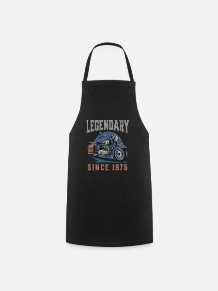 Legendary 1975 – Vintage Motorraddesign - Kochschürze - Schwarz