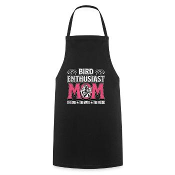 Bird Enthusiast Mom The Idol The Ornithologist - Cooking Apron - black - Front - AI Model Male 185 dark (185cm)