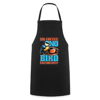Bird Enthusiast No Coffee Birdwatcher Coffee Lover - Cooking Apron - black - Front - AI Model Male 185 dark (185cm)