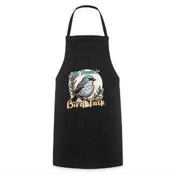 Bird Enthusiast I'm Fluent In Bird Ornithologist - Cooking Apron - black - Front - AI Model Male 185 dark (185cm)