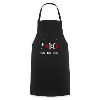 ASCII Père Noël Saint-Nicolas - Tablier de cuisine - noir - Devant - AI Model Male 185 dark (185cm)