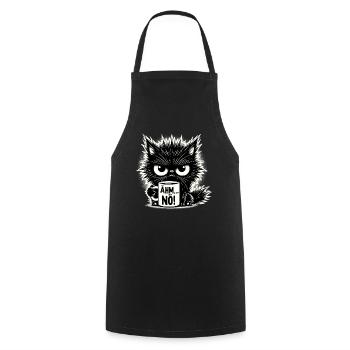 Ähm Nö, Sarkasmus & lustige Katze Tee Kaffee - Kochschürze - Schwarz - Vorne - AI Model Male 185 dark (185cm)
