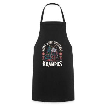 Krampus Knecht Ruprecht Weihnachten Nikolaus - Kochschürze - Schwarz - Vorne - AI Model Male 185 dark (185cm)
