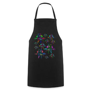 Girafes arc-en-ciel Girafe Enfants Enfant Zoo Animaux - Tablier de cuisine - noir - Devant - AI Model Male 185 dark (185cm)