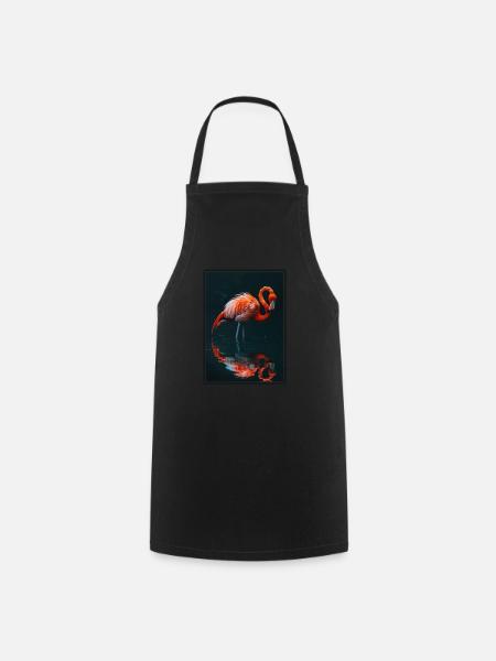 Flamingos Flamingo - Kochschürze - Schwarz