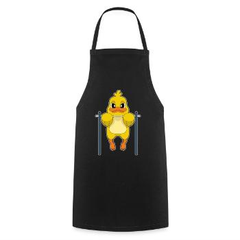 Duck Bodybuilder Tractions Musculation - Tablier de cuisine - noir - Devant - AI Model Male 185 dark (185cm)