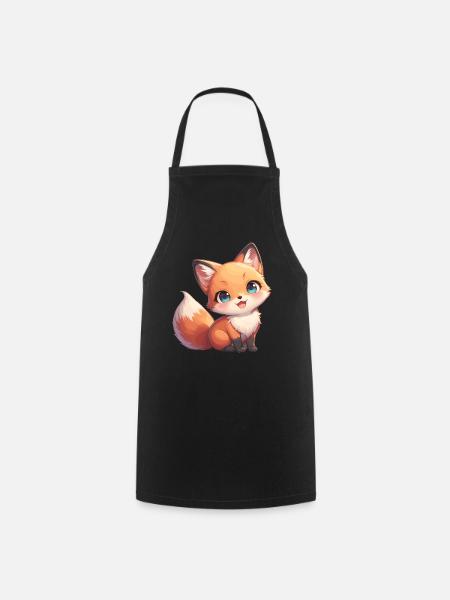Füchse Fuchs - Kochschürze - Schwarz
