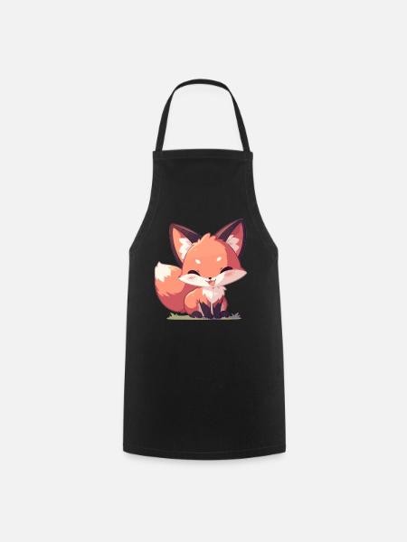 Füchse Fuchs - Kochschürze - Schwarz