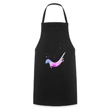 Loutre Aquarelle - Tablier de cuisine - noir - Devant - AI Model Male 185 dark (185cm)