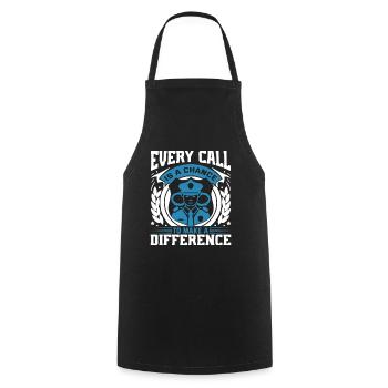Every call is a chance to make a difference. - Cooking Apron - black - Front - AI Model Male 185 dark (185cm)
