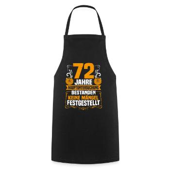 72 years of general inspection 72nd birthday - Cooking Apron - black - Front - AI Model Male 185 dark (185cm)