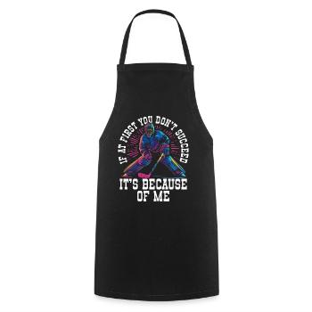 Eishockey Spieler Eishockey Geschenk - Cooking Apron - black - Front - AI Model Male 185 dark (185cm)