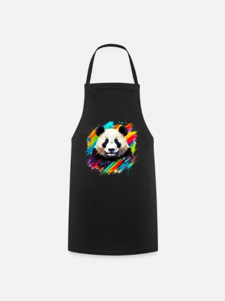 Panda - Kochschürze - Schwarz