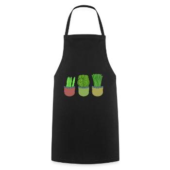 Garden Vegetable Hobby Gardener Cook Cooks Cook - Cooking Apron - black - Front - AI Model Male 185 dark (185cm)