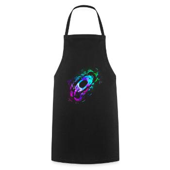Loutre Aquarelle - Tablier de cuisine - noir - Devant - AI Model Male 185 dark (185cm)