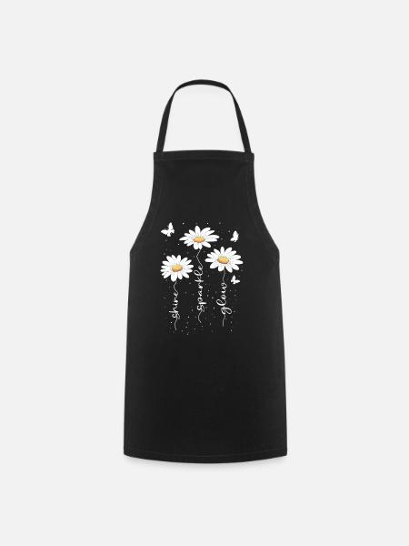 Sommer Blumen Blume Inspiration Motivation Spruch - Kochschürze - Schwarz