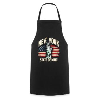 New York State of Mind Statue of Liberty Nyc - Cooking Apron - black - Front - AI Model Male 185 dark (185cm)