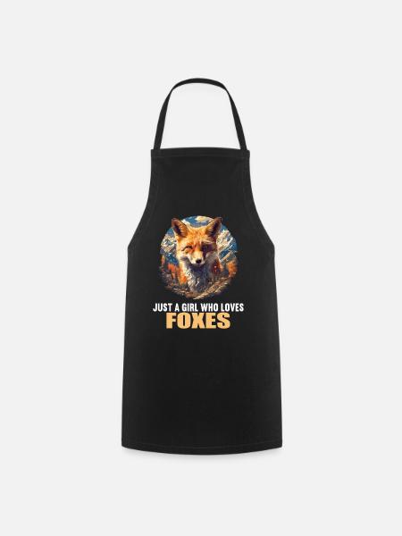Füchse Fuchs - Kochschürze - Schwarz