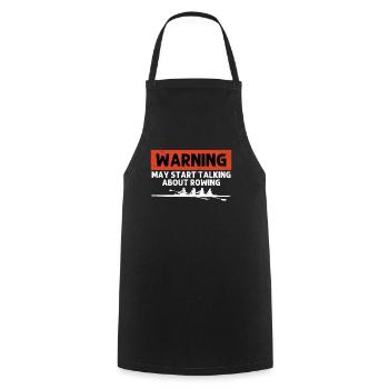 Warnung Rudern Paddelsport Ruderer Lustiges Rudern - Kochschürze - Schwarz - Vorne - AI Model Male 185 dark (185cm)