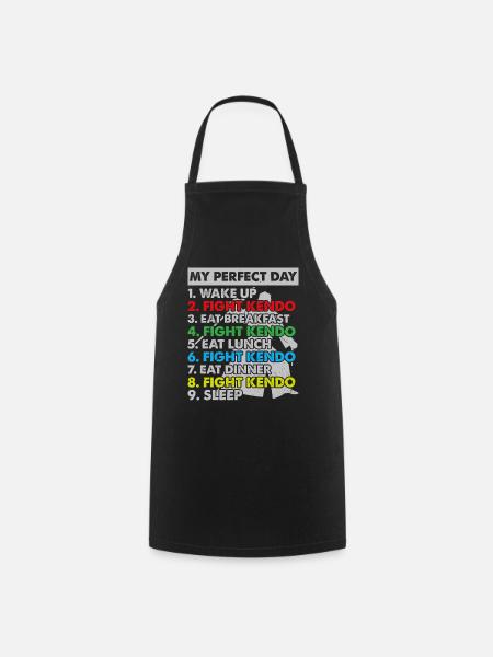 Kendo Wrestler Kendo Fighter - Kendo Day Plan - Cooking Apron - black