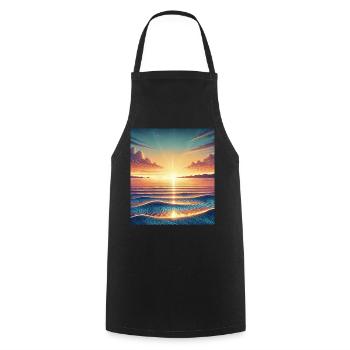 Magischer Sonnenaufgang am Horizont - Kochschürze - Schwarz - Vorne - AI Model Male 185 dark (185cm)