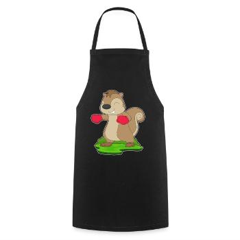 Eichhörnchen Boxer Boxhandschuhe Boxen - Kochschürze - Schwarz - Vorne - AI Model Male 185 dark (185cm)