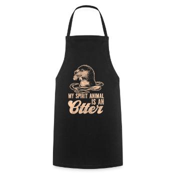 Otter My Spirit Animal Is An Otter - Cooking Apron - black - Front - AI Model Male 185 dark (185cm)