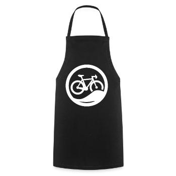 Bicycle Drawing - Cooking Apron - black - Front - AI Model Male 185 dark (185cm)