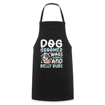 Dog Groomer Wags Bubbles And Belly Rubs - Kochschürze - Schwarz - Vorne - AI Model Male 185 dark (185cm)