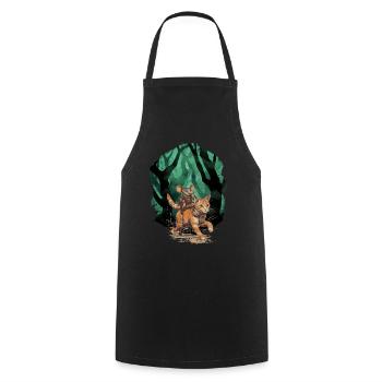 Cat Cats Mouse Mice Adventure Travel Child - Cooking Apron - black - Front - AI Model Male 185 dark (185cm)