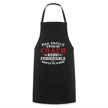 Great Gift for Amazing Coach - Cooking Apron - black - Front - AI Model Male 185 dark (185cm)