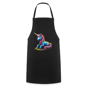 Cute Unicorn Magical Gift Idea Unicorn Fans - Cooking Apron - black - Front - AI Model Male 185 dark (185cm)