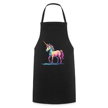 Cute Unicorn Magical Gift Idea Unicorn Fans - Cooking Apron - black - Front - AI Model Male 185 dark (185cm)