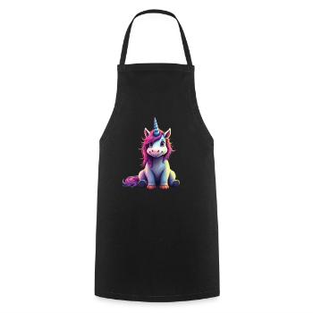 Cute Unicorn Magical Gift Idea Unicorn Fans - Cooking Apron - black - Front - AI Model Male 185 dark (185cm)