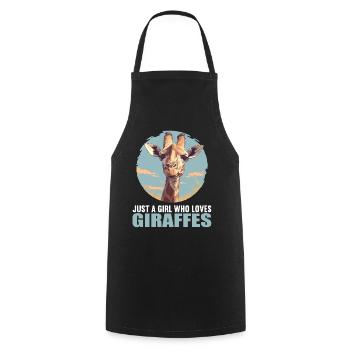 Giraffen Giraffe - Kochschürze - Schwarz - Vorne - AI Model Male 185 dark (185cm)
